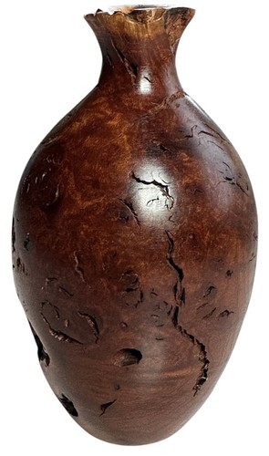 Madera de burl torneada hecha a mano brutalista escultural de madera JARRÓN BURL BROTE MÁS GENIAL DE LA HISTORIA - Imagen 3 de 9