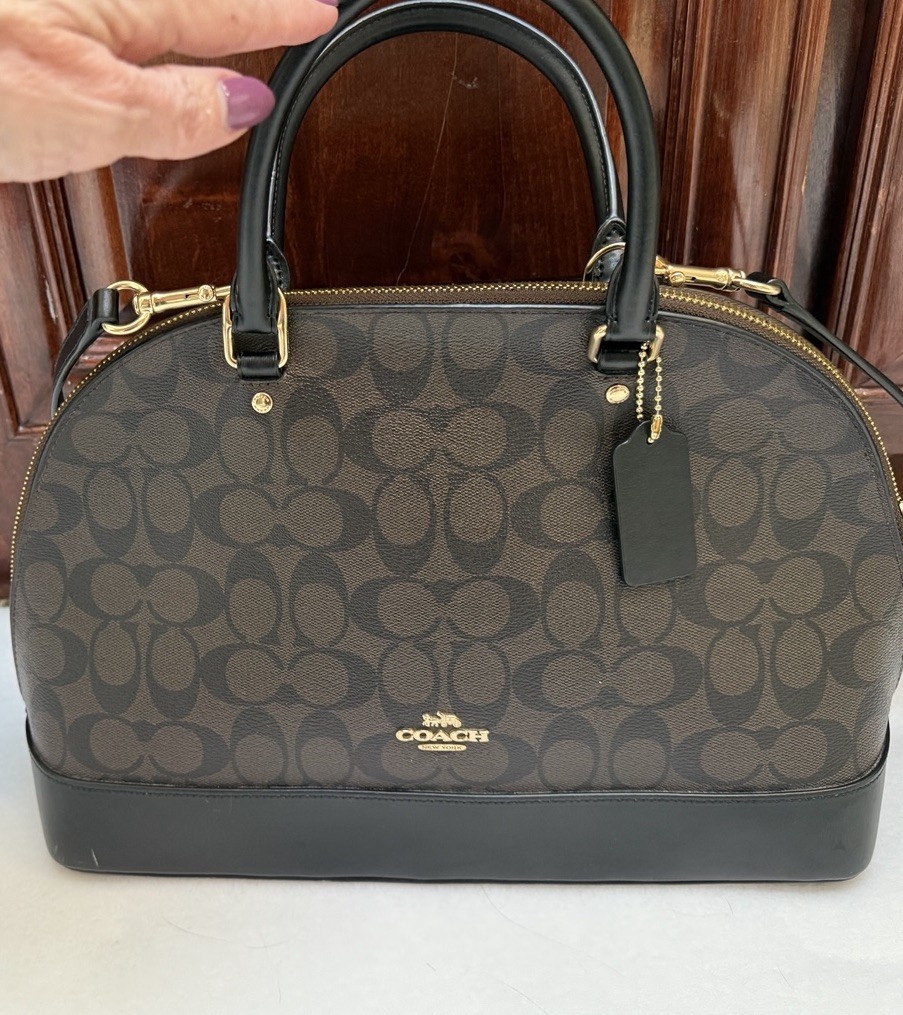 Coach Signature Sierra Large Satchel in Brown & Black - F37233  