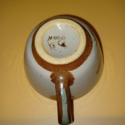 Ken Edwards Signed Vintage Tonala Tea Coffee Cup & Saucer Blue Bird Mexico - Picture 6 of 7