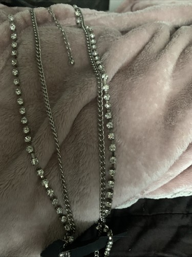 Chicos 2 Strang Strass und Kette lange Halskette 38" - Bild 1 von 3