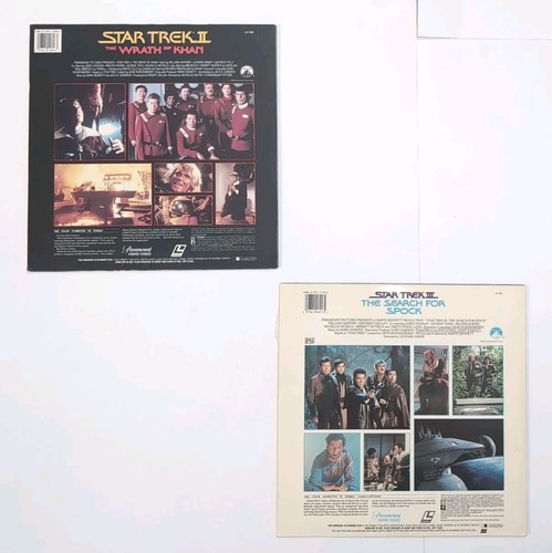 Star Trek 2 + Star Trek 3 Laserdisc Lot Wrath Of Khan / Search For Spock LD (2) - Picture 3 of 5