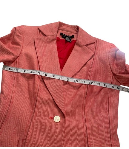 Etcetera blazer linen blend red/ Salmon clueless old money academia meeting sz 0 - Picture 11 of 17