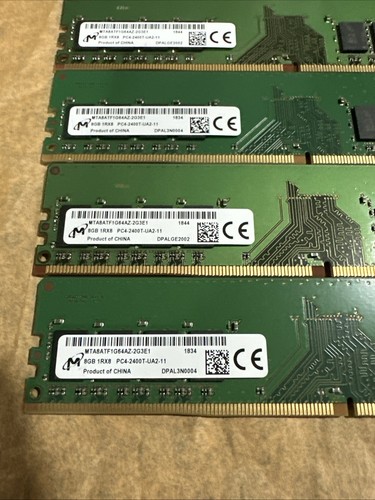 MICRON 32gb (4x8gb) 1RX8 Pc4 2400T - Picture 2 of 3