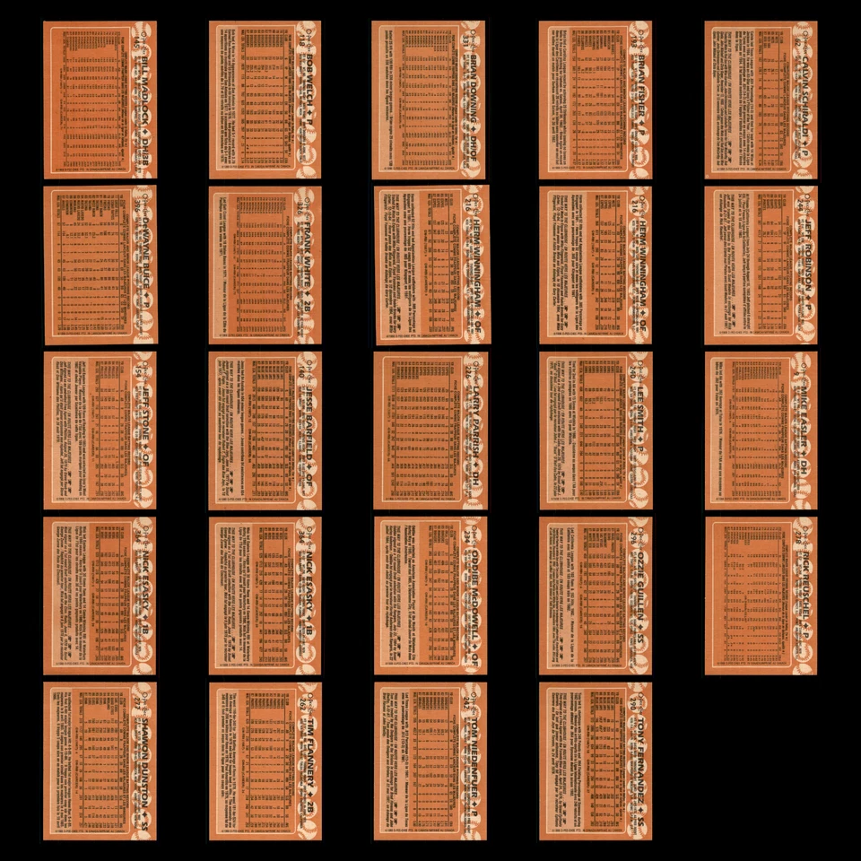 1988 O-Pee-Chee Baseball Lot 24 Cards Set Builder Lot Lee Smith  Bob Welch NM - Image 2 of 4