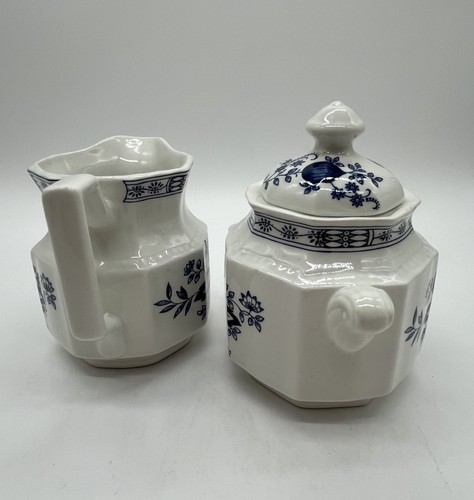 Kensington Staffordshire Ironside blue onion Coventry blue sugar and creamer set - Picture 2 of 6