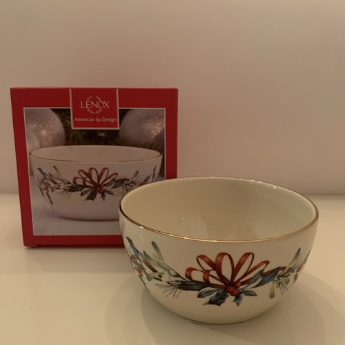 Lenox Cuenco de Saludos de Invierno 5 Pulgadas Vacaciones de Navidad - Imagen 1 de 4