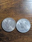 (2) 1923 US Peace 90% Silver Dollars Better Grades