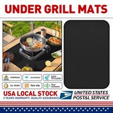 24x16 inches Under Grill Mats for Outdoor Grill, Reusable Grill Mat for Deck