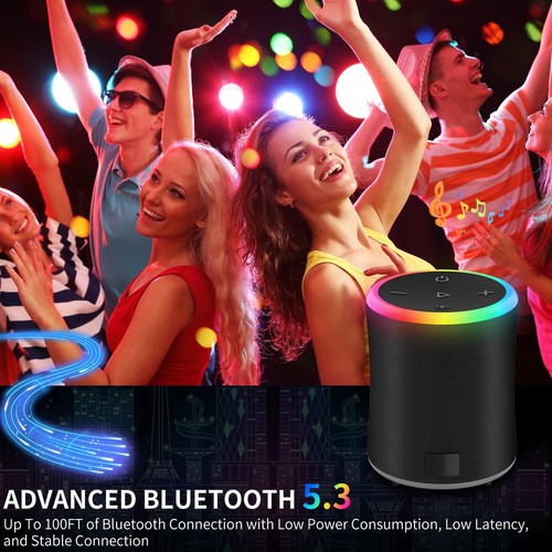 Portable Bluetooth Speaker Stereo Pairing, IPX5 Waterproof Wireless Speaker w... - Picture 4 of 7
