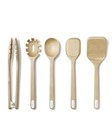 Wooden Utensil Set - 5 Piece Cooking Utensil Set - Spoon, Server, Scraper, Sp...