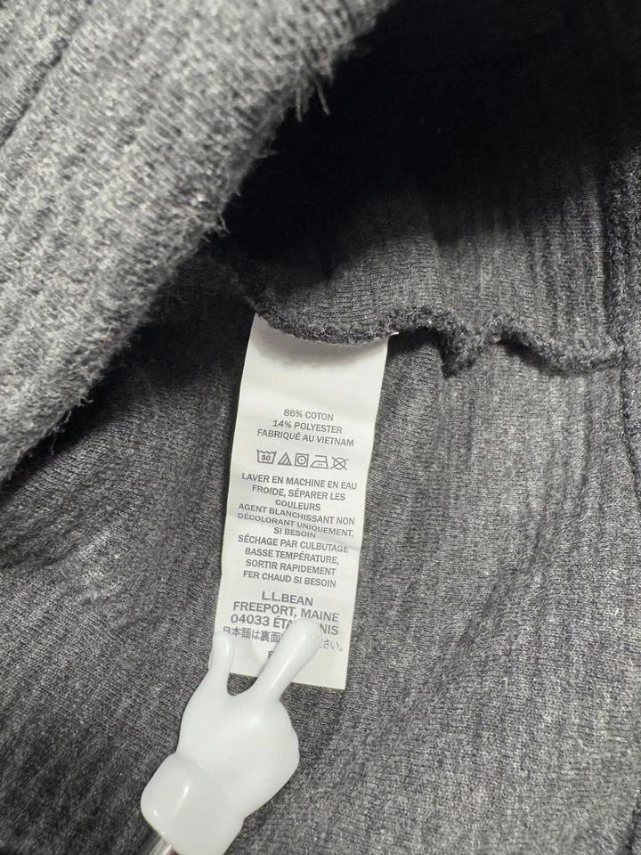 LL Bean Vest Mens Medium Gray Full Zip Cotton Blend Sleeveless Outdoors Casual - Image 4 of 4