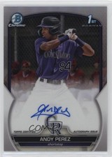 2023 Bowman Chrome Prospect Auto Refractor /499 Andy Perez #CPA-APZ Auto 4a7
