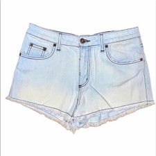 Carmar Denim Size 27 Bleached Blue Cut Off Frayed Jean Shorts