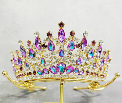 Purple Crystal Tiara, Black comb tiara, vintage crown, Prom hair jewelry Amazon.com: EliteBloom Hair Jewelry Crown Tiaras for Women  main image 4
