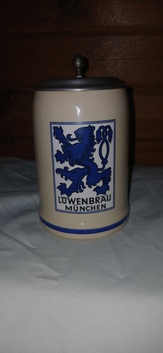 Antiker "KÖNIG" Made In West Germany, Stein " LOWENBRAU MÜNCHEN "