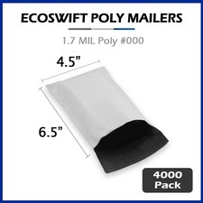 4000 6.5x4.5 EcoSwift Poly Mailers SMALL Plastic Envelopes Shipping Bags 1.7 MIL
