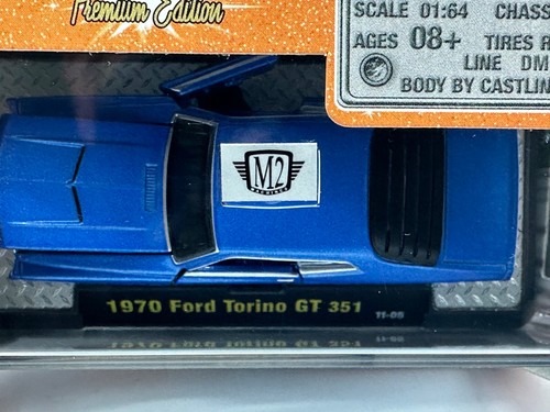 M2 Detroit Muscle 1970 Ford Torino GT 351, blau, R15, 1:64, Neu in OVP - Bild 8 von 12