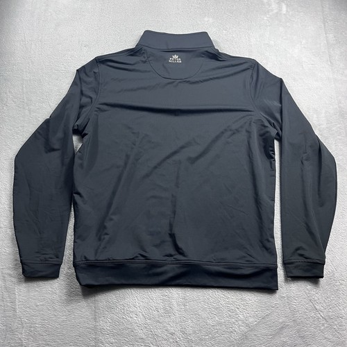 Peter Millar Golf Perth Quarter Zip Performance Pullover Medium Men Black Active - Picture 9 of 10