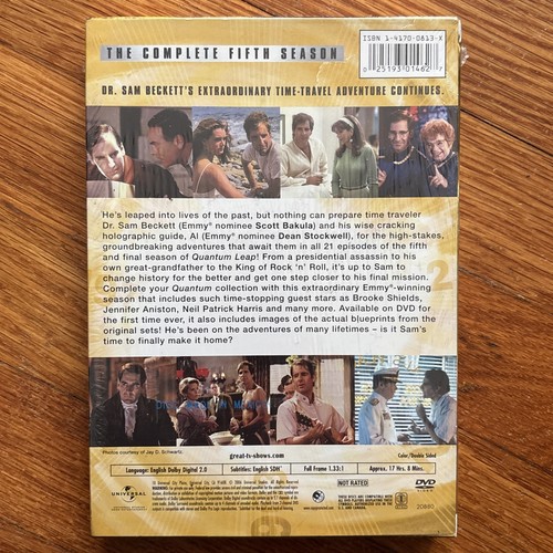NEW Quantum Leap - The Complete Fifth Season (DVD, 2006, 3-Disc Set) SEALED - Picture 2 of 9