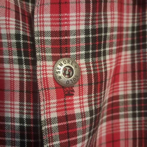 Vintage Solo Semore Red Plaid Button Up Shirt Large 90s Y2K Skate - Picture 5 of 12