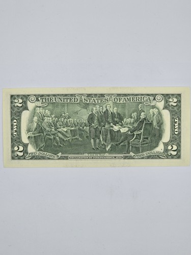 $2 Dollar Bill, in a Serial Number B 05921155 A, 2017 A - Picture 2 of 5