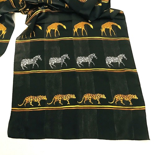 Symphony Schal Halstuch schwarz Dschungel Giraffe Zebra Gepard Leopard Safari Tiere - Bild 4 von 8