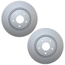 Bison Performance Pair Front Coated 296mm Brake Rotors for Cobalt Malibu G5 Aura