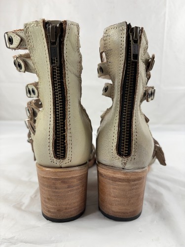 Freebird By Steven Leather Sandal Booties Size 6-6.5 Cassandra Gladiator - 第 11/12 張圖片