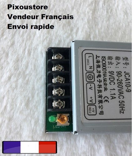 Mini alimentation stabilisée 9 Vdc 1,1 A neuve Alu JCA 10-9 10 watts - Foto 2 di 5
