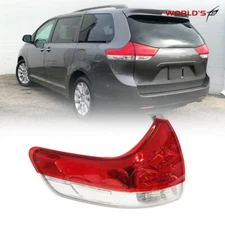 Rear Outer Tail Light Lamp Assembly For Toyota Sienna 2011-2014 Driver Left Side