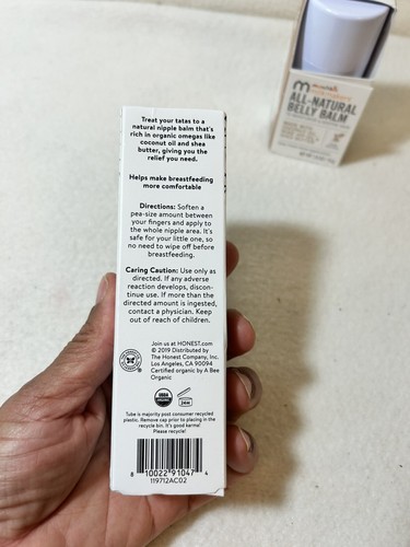 Honest Calm Your Nips & Munchkins All Natural Belly Balm Organic Nursing Nipples - Picture 5 of 11