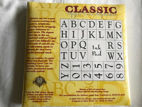 PSX Classic Großbuchstaben Alphabet Gummistempelset - Designer's Collection - Bild 3 von 7
