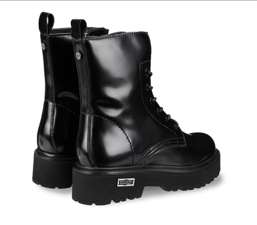 SCARPE ANFIBIO STIVALI DONNA CULT SLASH 1698 CLE104103 PELLE NERO ORIGINAL AI - Picture 3 of 4