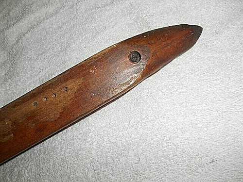 ANTIQUE WOODEN 17 INCH LOOM BOAT SHUTTLE - Picture 9 of 9