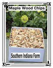 (6 lbs) Sugar Maple Wood Chips - (540 cu in) BBQ Smoking Grilling Cooking Smoker