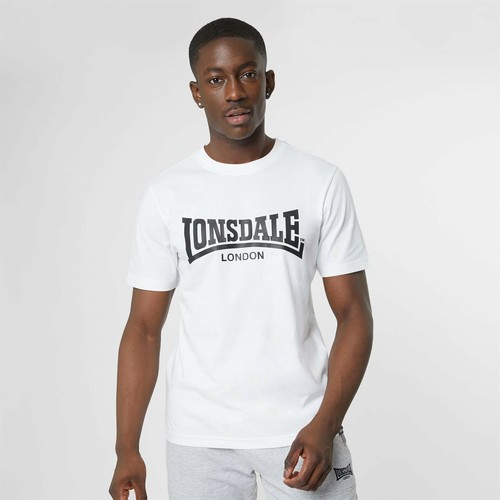 Lonsdale Essentials Logo Tee Mens Gents Regular Fit Shirt T Top Jersey - Picture 1 of 13