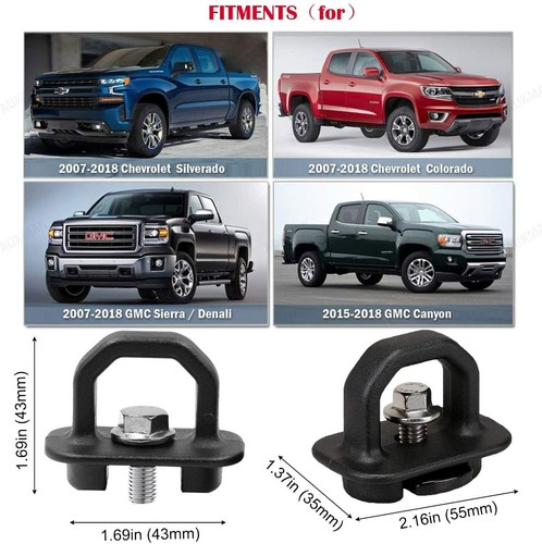 12PCS Tie Down Anchor Truck Bed Side Wall Anchors For Chevy GMC Sierra Pickup - Picture 3 of 7
