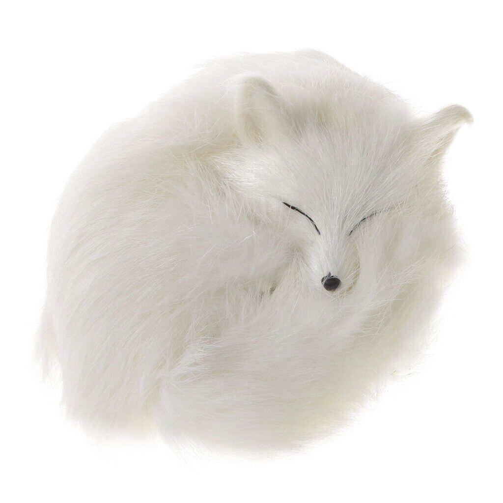 Realistic Sleeping Real Fur Furry Animal Interior Ornament White | eBay Realistic Sleeping Real Fur Furry Animal Interior Ornament White | eBay