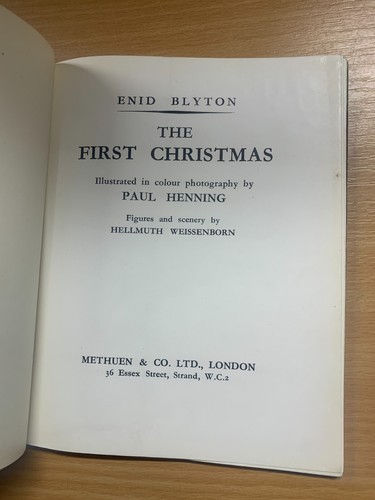 1945 1ST Edition Enid Blyton " The First Christmas " Fiction Hardcover Book (P3) - Picture 4 of 17