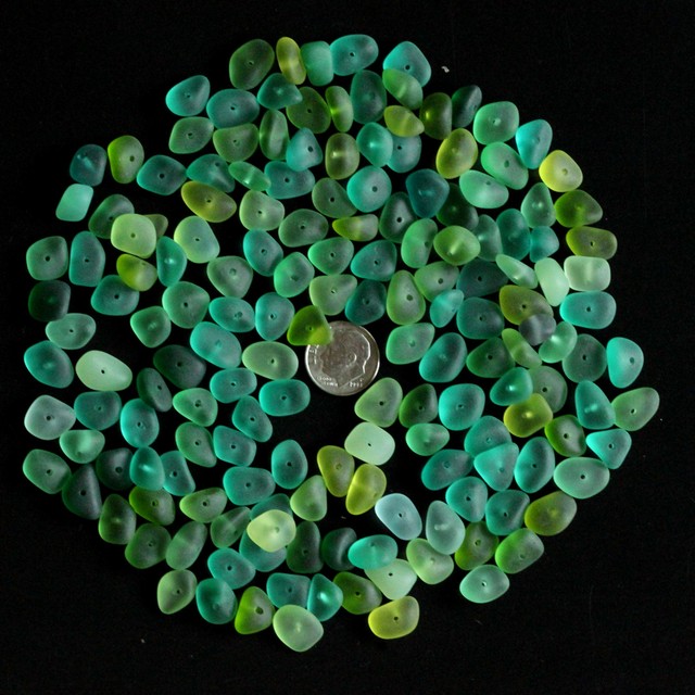 center drilled sea beach glass 20 pcs lots small green lime aqua jewelry use center drilled sea beach glass 20 pcs lots small green lime aqua jewelry use