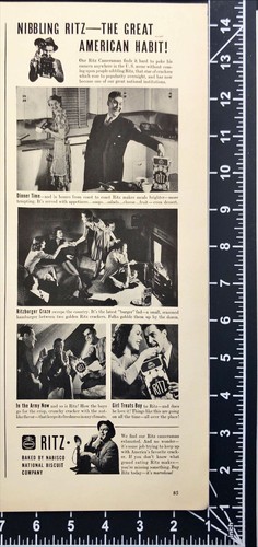 1942 Ritz Nabisco Crackers Cameraman Ritzburger Craze Vintage Print Ad - Picture 2 of 6