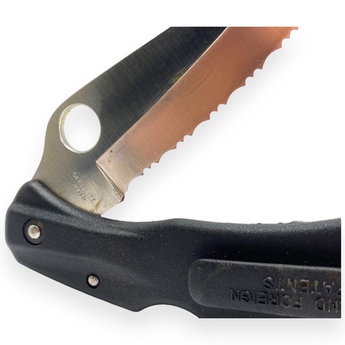 EARLY SPYDERCO C11SBK DELICA PLAIN BLADE VG10 SEKI CITY JAPAN FOLDING KNIFE - Picture 6 of 6