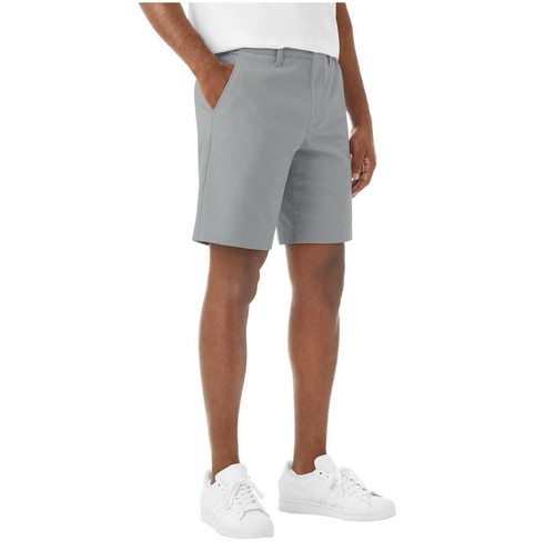 Neu mit Etikett Member's Mark Twillshorts vorne flach. Größe 40. Soft Silver. Schrittlänge 9 Zoll - Bild 3 von 8