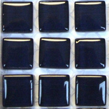 Dark Blue Glass Mosaic Tile Pieces - 50 Tiles - 3/8 inch - Mixed Media Art