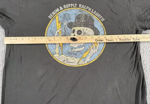 Ralph Lauren Polo Calavera Militar Denim Suministro Bushwick Deportista Azteca Camiseta L - Imagen 5 de 8