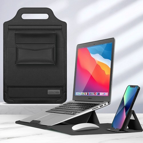 PU Leather Laptop Sleeve Bag Case For Macbook Air Pro 12 13 14 15 15.4 15.6 inch - Picture 15 of 19
