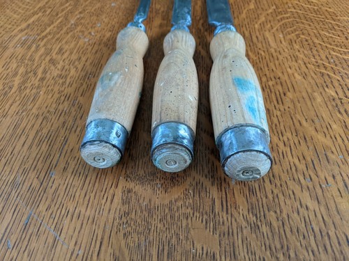 Robert Sorby H0536 Straight Gouges 1/2" 3/4" 1" - Picture 4 of 5