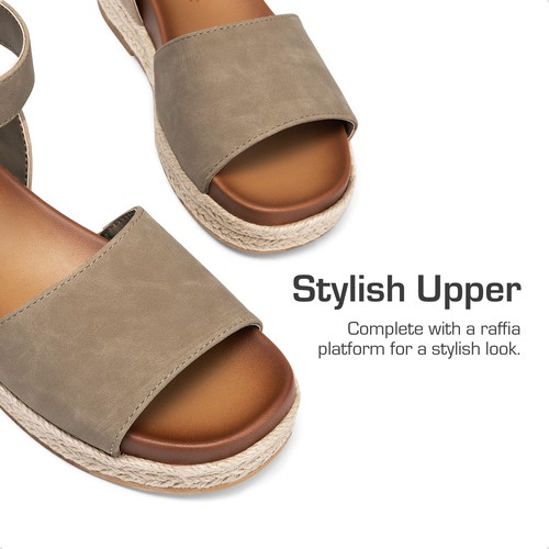 Girls Platform Wedge Sandals Ankle Strap Espadrille Summer Beach Walking Sandals - Picture 21 of 37