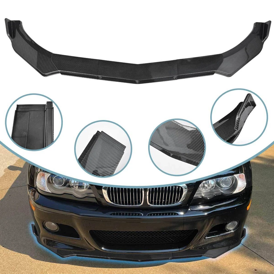 For BMW F10/F11 520i 528i 535i 550i Carbon Fiber Front Bumper Lip Splitter Body Foto 3 de 4