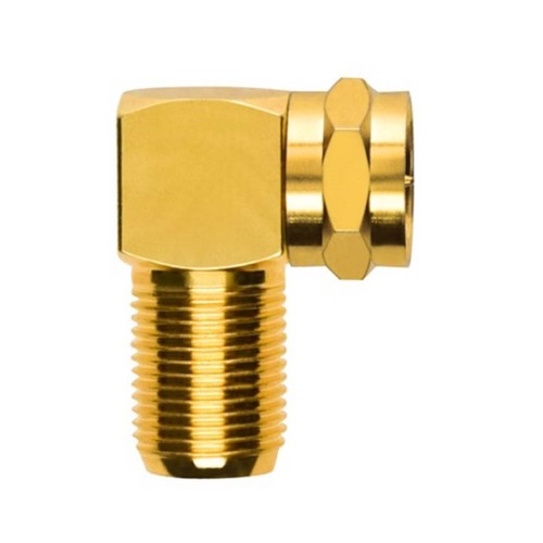 8 Pcs F Type Male to Female Right Angle 90 Degree Coax Coaxial TV Adapter Gold - Picture 3 of 6